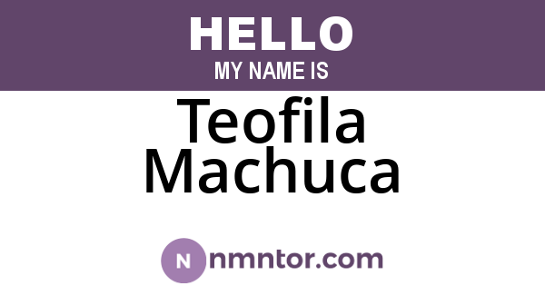 Teofila Machuca