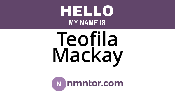 Teofila Mackay