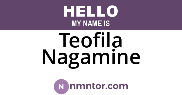 Teofila Nagamine
