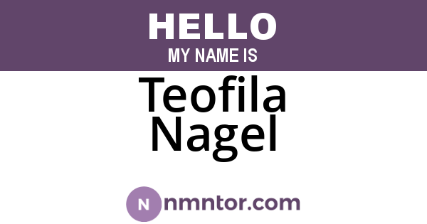 Teofila Nagel