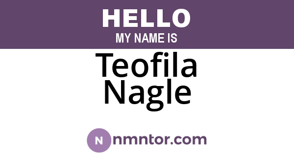 Teofila Nagle