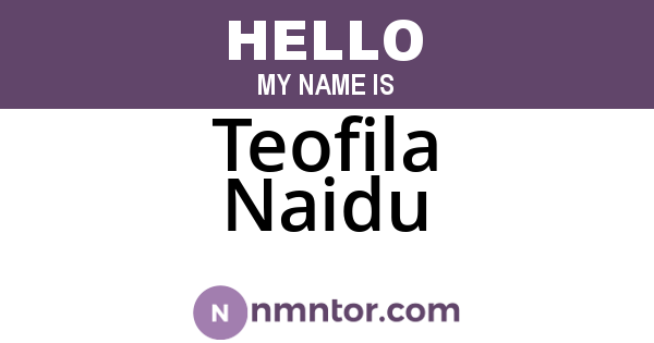 Teofila Naidu