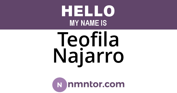 Teofila Najarro