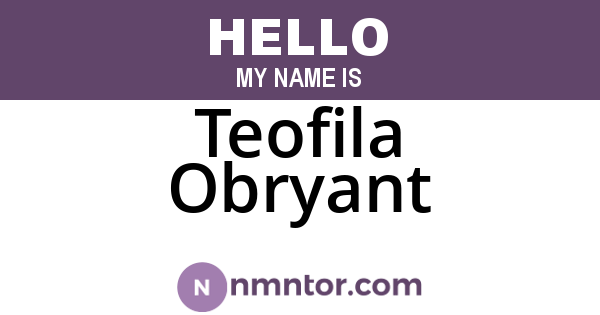 Teofila Obryant