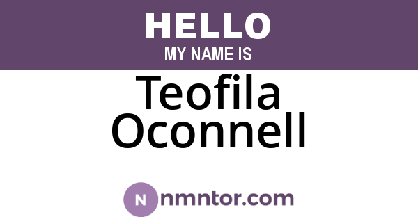 Teofila Oconnell