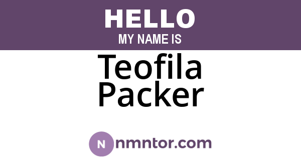 Teofila Packer