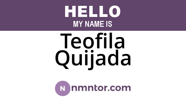 Teofila Quijada
