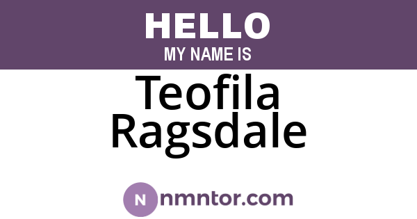 Teofila Ragsdale
