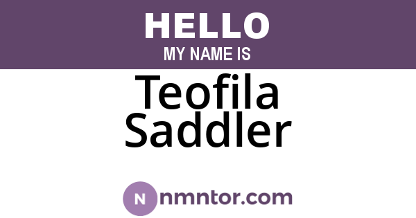 Teofila Saddler