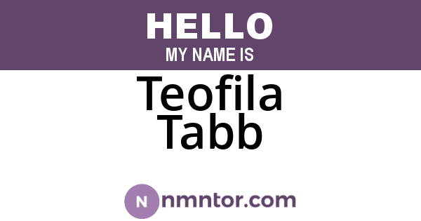 Teofila Tabb