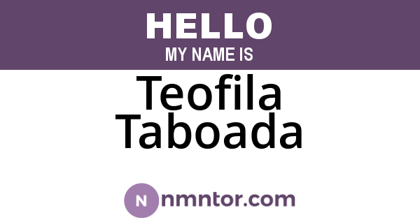Teofila Taboada
