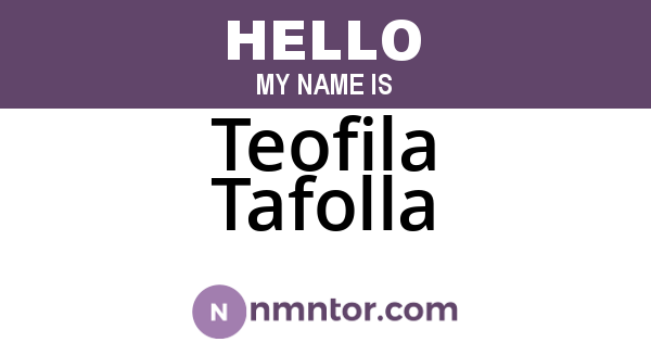 Teofila Tafolla