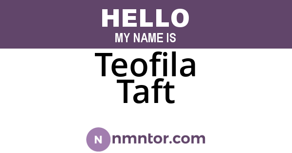 Teofila Taft