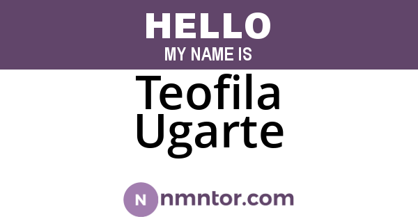 Teofila Ugarte