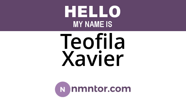 Teofila Xavier