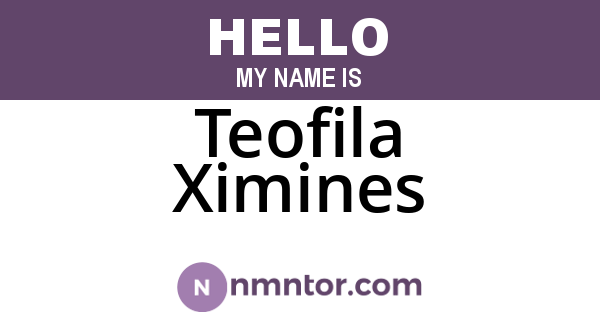 Teofila Ximines
