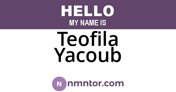 Teofila Yacoub