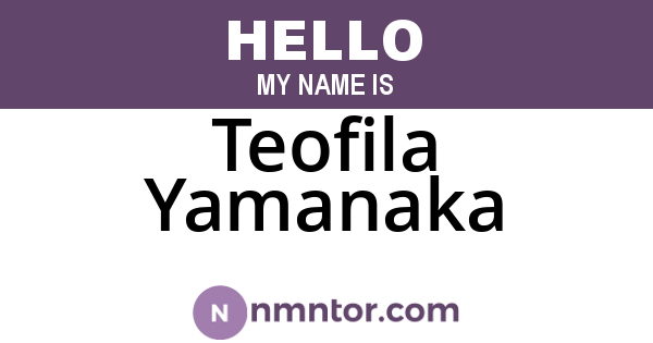 Teofila Yamanaka
