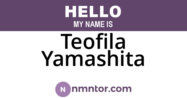 Teofila Yamashita