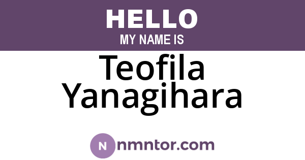 Teofila Yanagihara