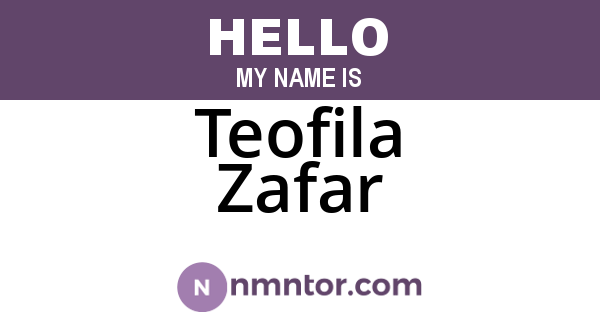 Teofila Zafar