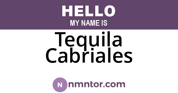 Tequila Cabriales
