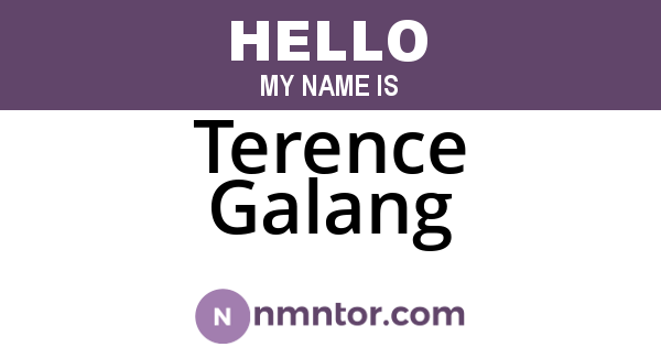 Terence Galang