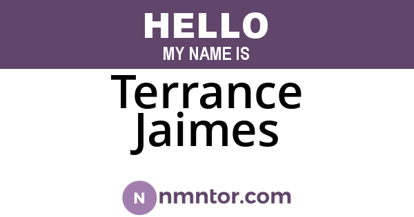Terrance Jaimes
