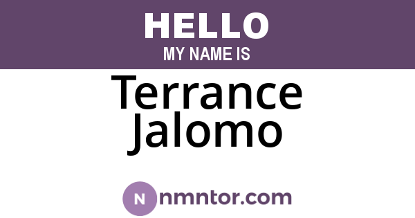 Terrance Jalomo