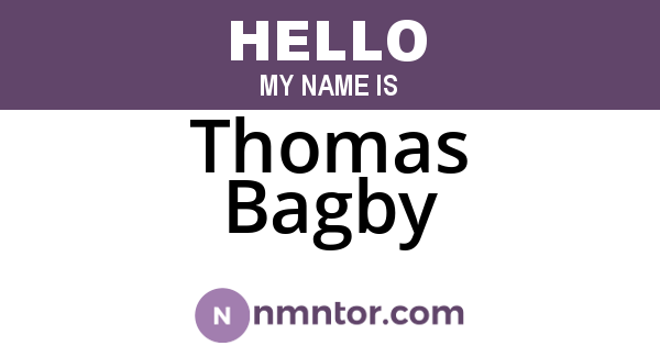 Thomas Bagby