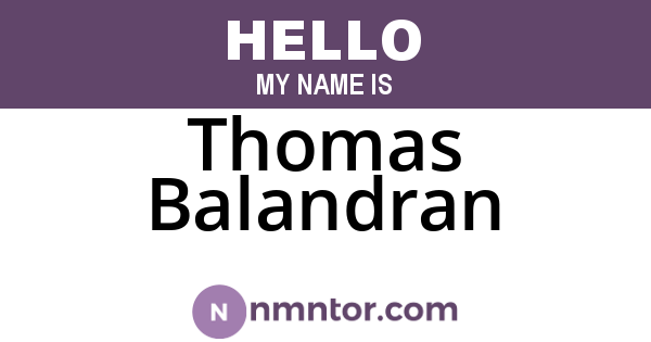 Thomas Balandran