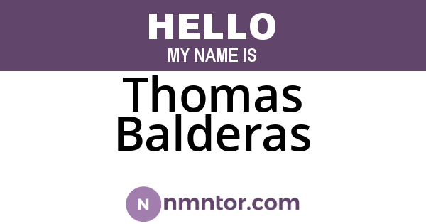 Thomas Balderas