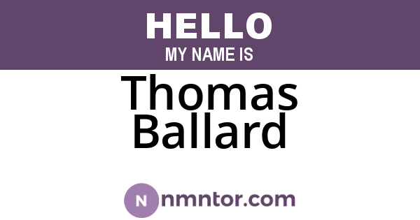Thomas Ballard