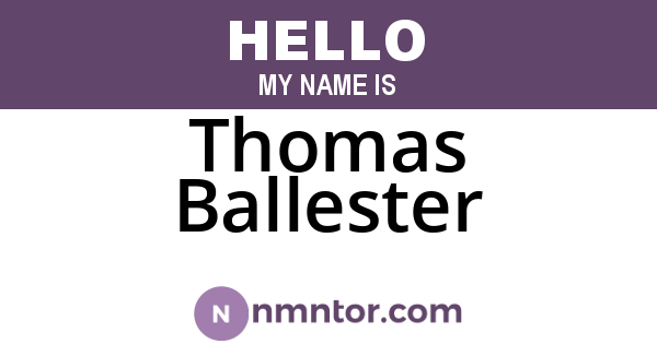 Thomas Ballester