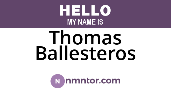 Thomas Ballesteros