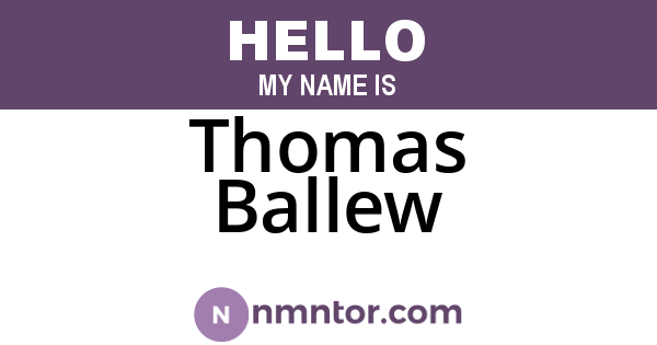 Thomas Ballew