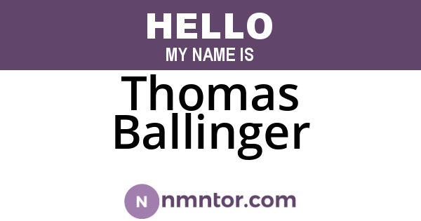 Thomas Ballinger