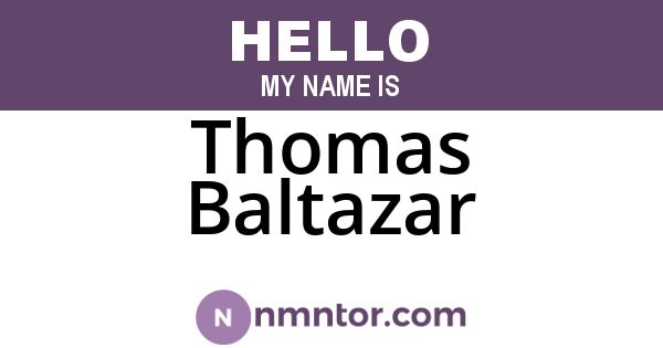 Thomas Baltazar