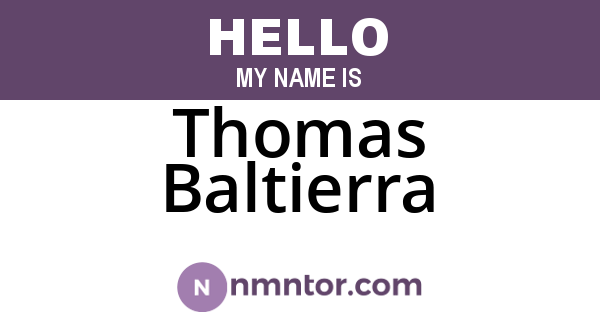 Thomas Baltierra