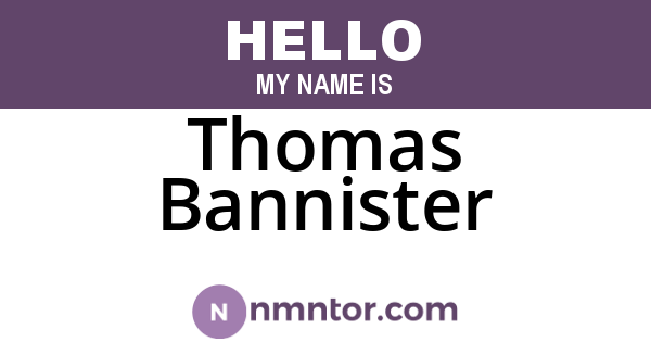 Thomas Bannister