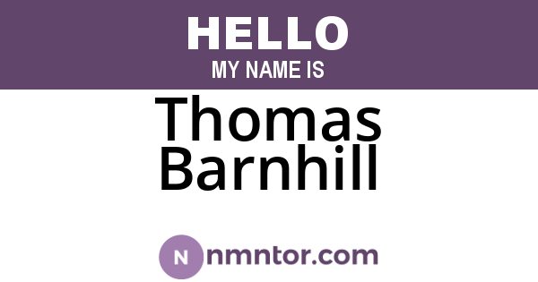 Thomas Barnhill