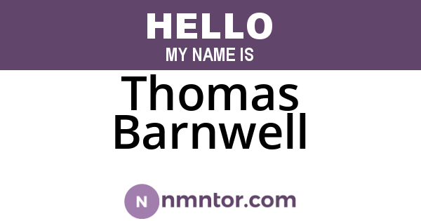 Thomas Barnwell