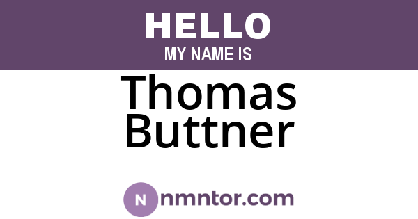 Thomas Buttner