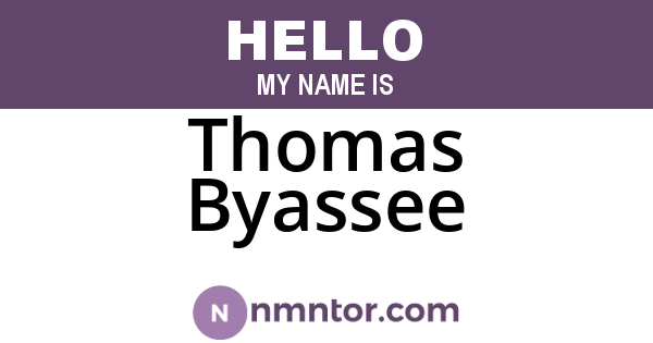 Thomas Byassee