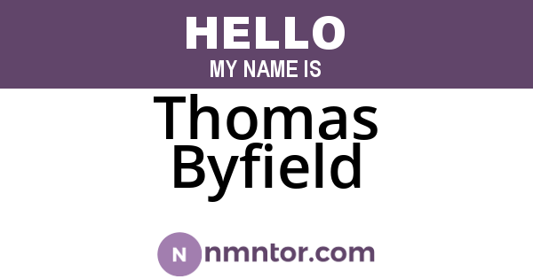 Thomas Byfield