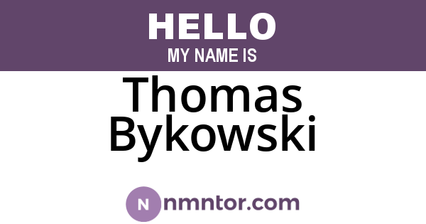 Thomas Bykowski