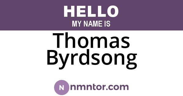 Thomas Byrdsong