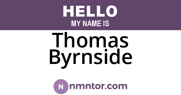 Thomas Byrnside