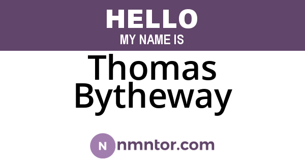 Thomas Bytheway