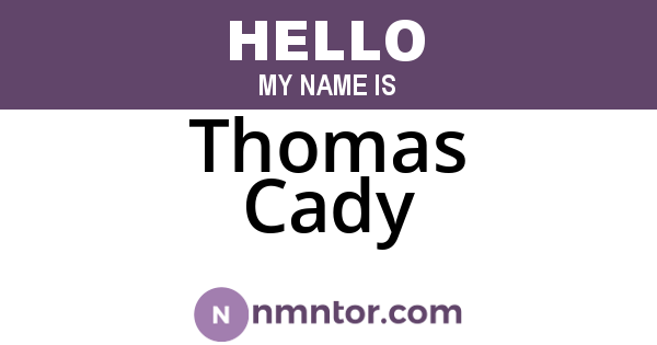 Thomas Cady